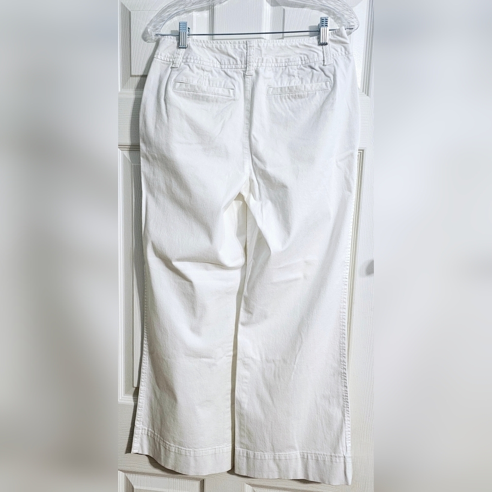 St. John's Bay White Wide Leg Minimalist Pants Size 8 - Picture 4 of 5